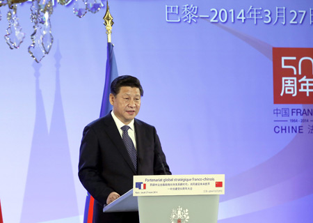 Les présidents chinois et français s&apos;engagent à ouvrir une nouvelle ère des relations bilatérales