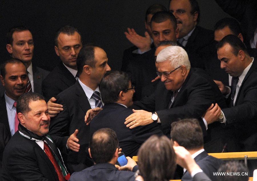 UN-NEW YORK-PALESTINE-NON-MEMBER STATE-ABBAS