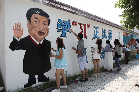 Xi Jinping, nouvelle muse des graffeurs du Sichuan