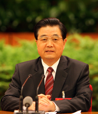 Hu Jintao, secrétaire général du CC du PCC, a présenté un  rapport de travail lors de la 3e session plénière du 17e CC du PCC, tenue du 9 au 12 octobre à Beijing.