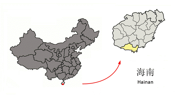 Fichier:Location of Sanya Prefecture within Hainan (China).png